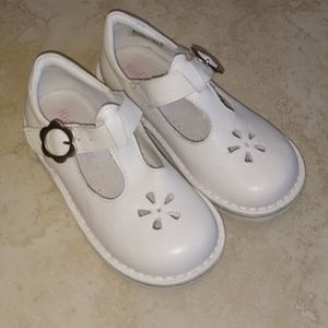 Kid Express Girls White Leather Mary Jane Size 11